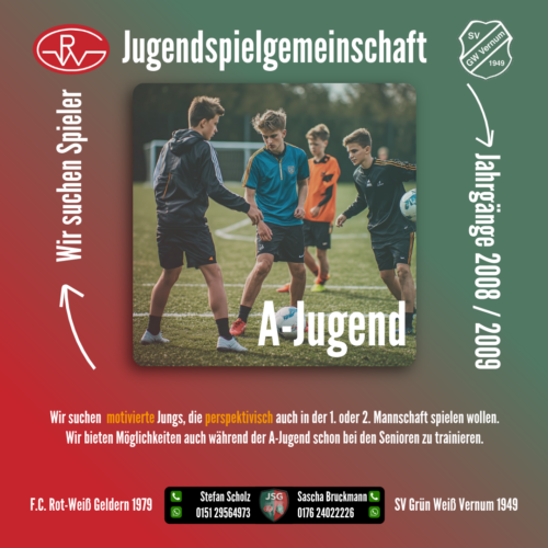 Wir suchen A-Jugend-Spieler