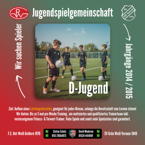 Wir suchen D-Jugend-Spieler