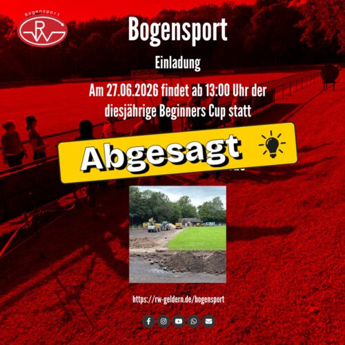 ABSAGE: Bogensport - Beginners Cup 2026