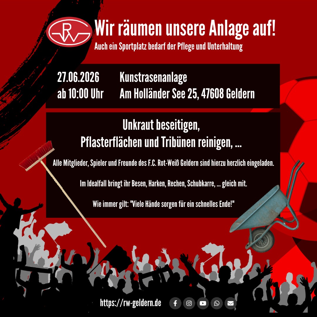 Wir räumen unsere Platzanlage auf!