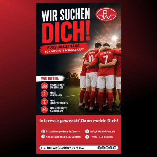 Wir suchen Spieler für unser Herrenteam