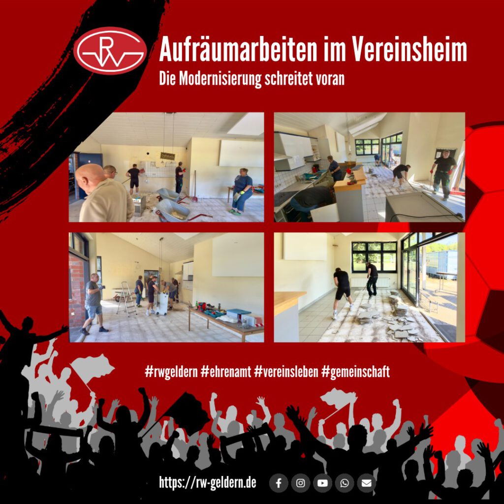 Aufräumaktion im Vereinsheim
